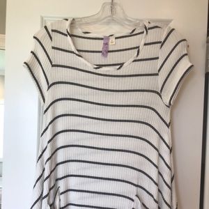 Black and white striped top